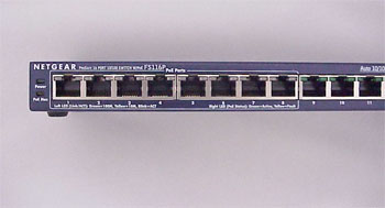 Front Panel showing POE ports